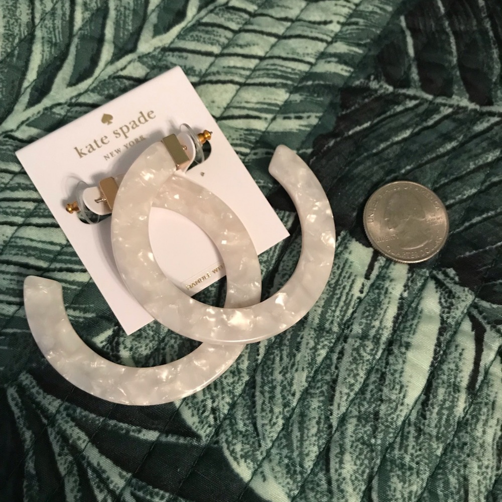 Kate Spade Slice of Stone Hoop Earrings